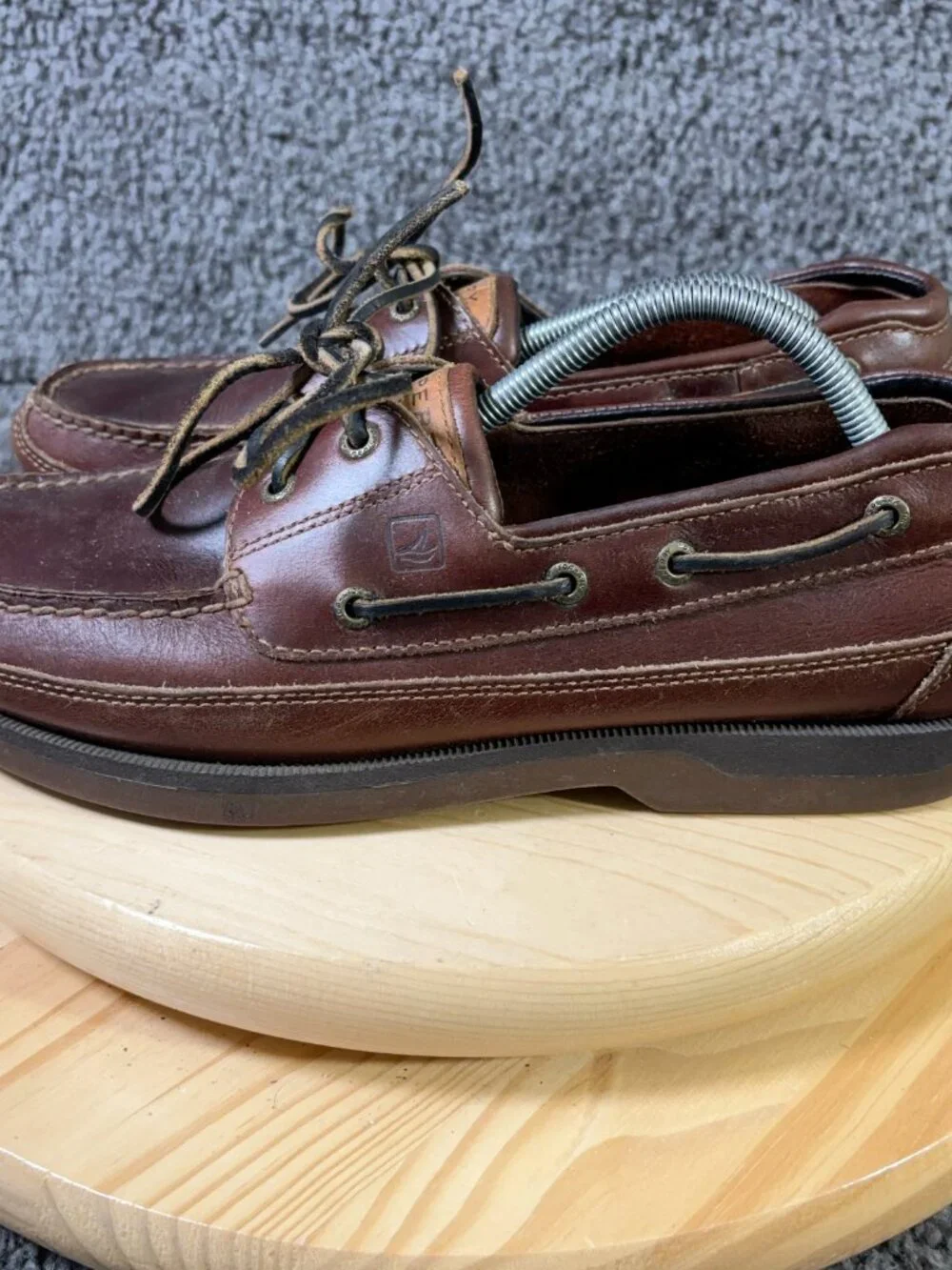 Sperry Top-Sider Mako Boat Shoes Mens Size 11 Brown Leather Moc Preppy Loafer